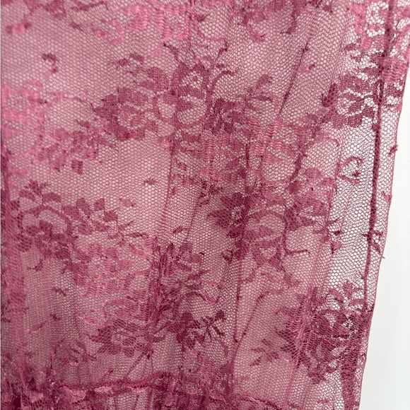 Limited too vintage Y2K pink boho off the shoulder pink lacy blouse size medium - Picture 10 of 16